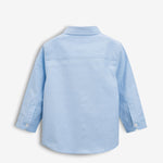 Boy's Sky Blue Solid Casual Shirt