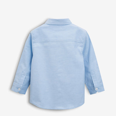 Boy's Sky Blue Solid Casual Shirt