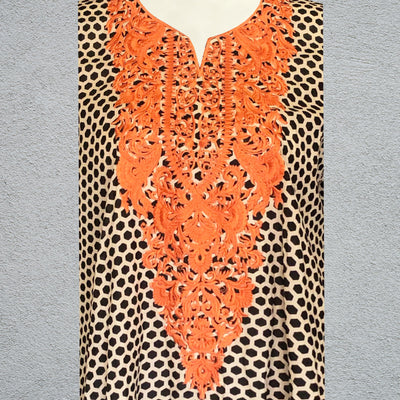 Frok Style Women Embroidered Kurti
