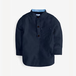 Superstar Navy Boy's Kurta Casual Shirt