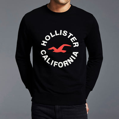 HLSTR Black Fashion Fleece Sweat Shirt