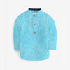 Self Printed Ferozi Blue Kurta Casual Shirt