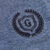 HG TEXTURED BLUE BANNED COLLAR TEE SHIRT