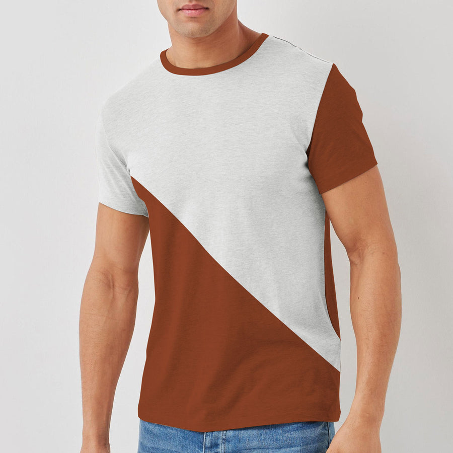 HG EXCLUSIVE CONTRAST PANEL TEE SHIRT