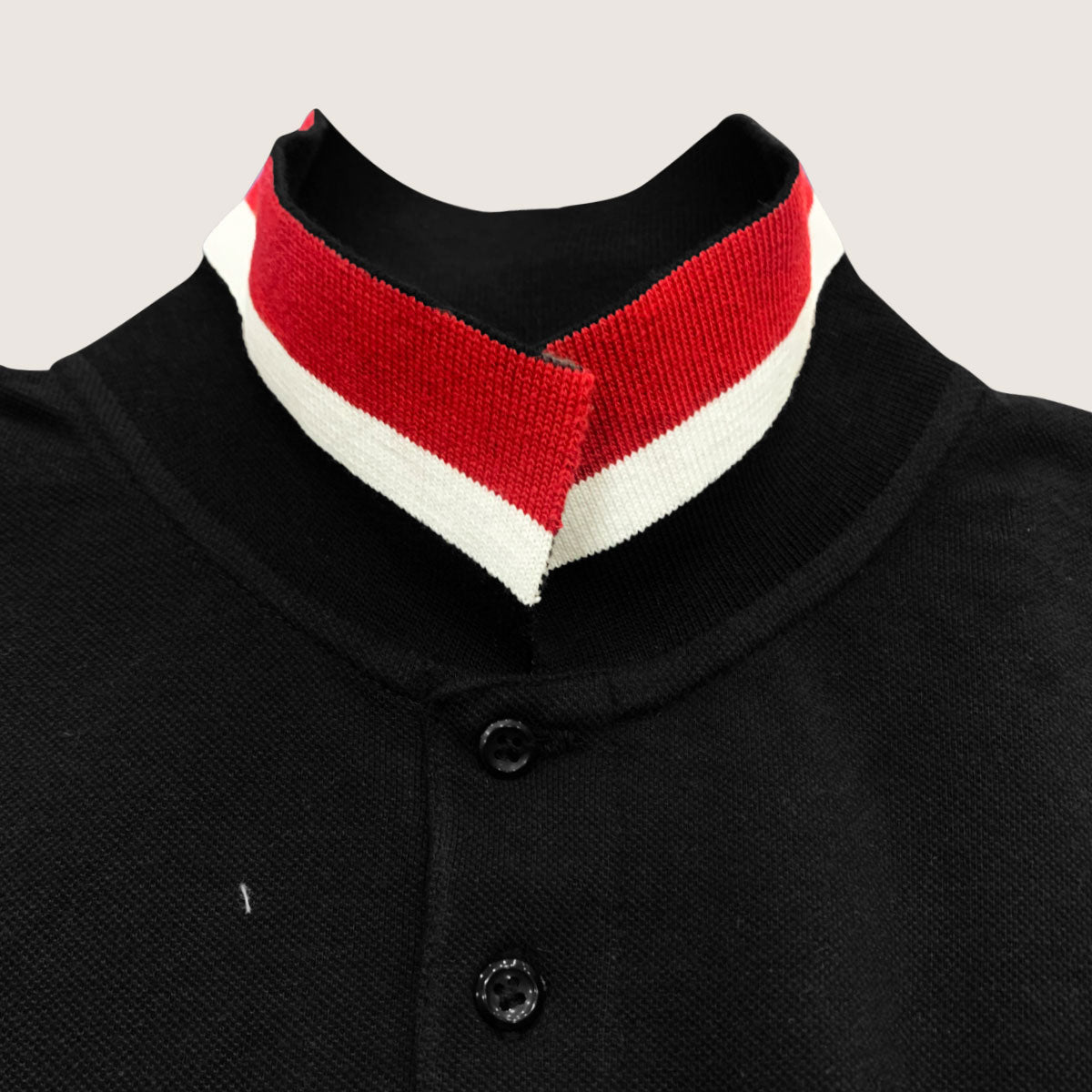 JRDNO DOUBLE COLLAR EXECUTIVE BLACK POLO SHIRT