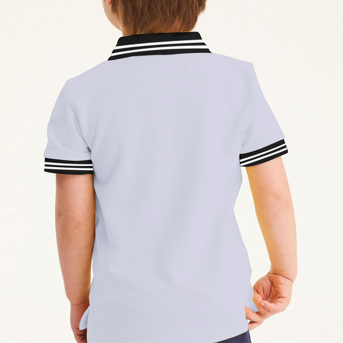 Boy's Octopus Printed Tipping Collar Polo Shirt