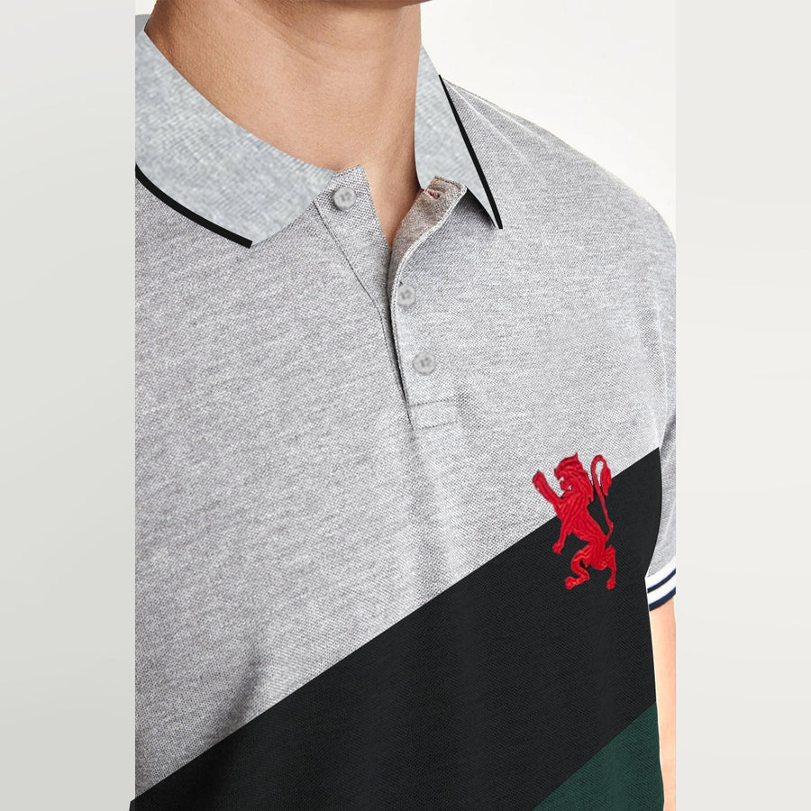 JRDNO Tipping Collar Three Panel Excutive Polo Shirt
