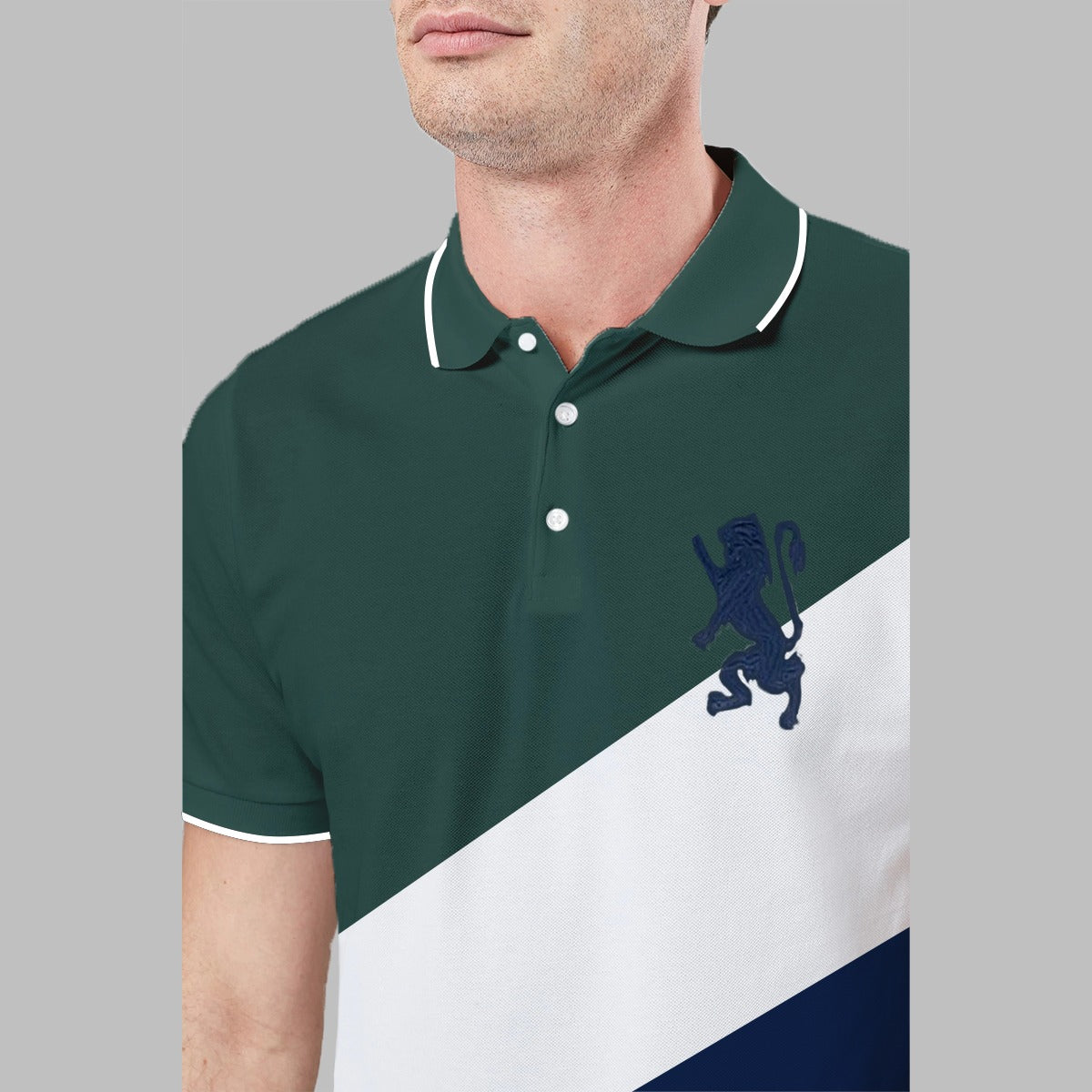 TIPPING COLLAR THREE PANEL EXCUTIVE POLO SHIRT
