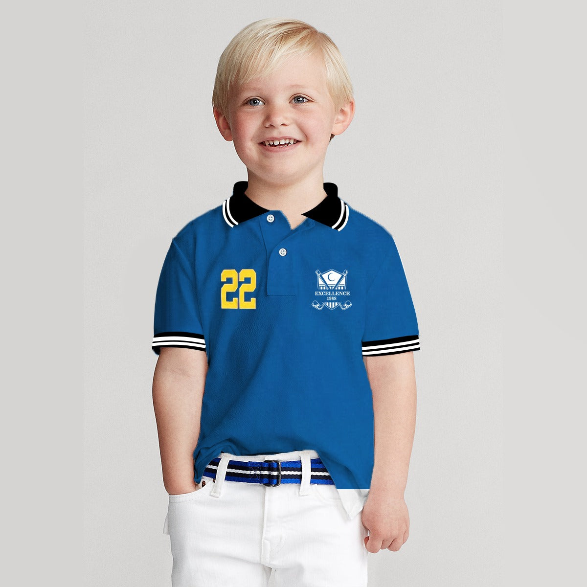 BOY'S TIPPING COLLAR ELITE POLO SHIRT