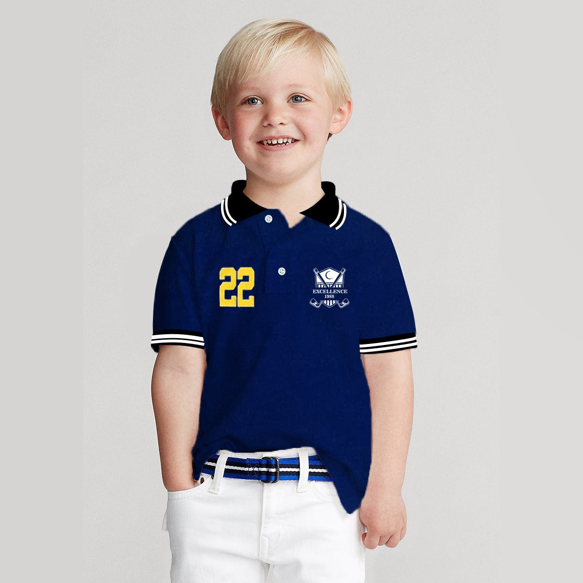 BOY'S TIPPING COLLAR ELITE POLO SHIRT