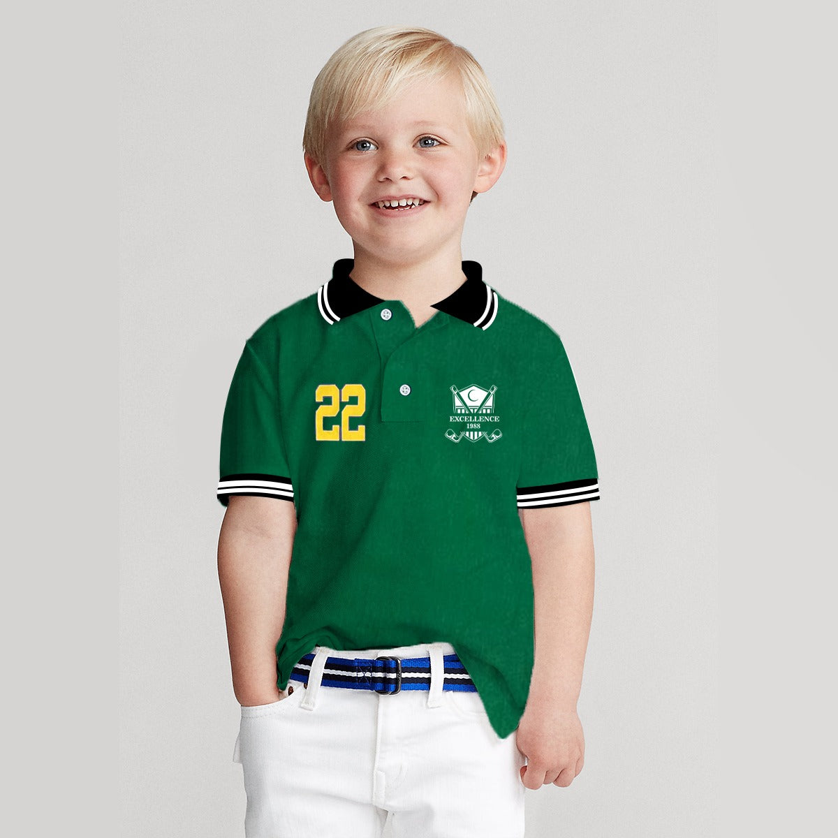 BOY'S TIPPING COLLAR ELITE POLO SHIRT