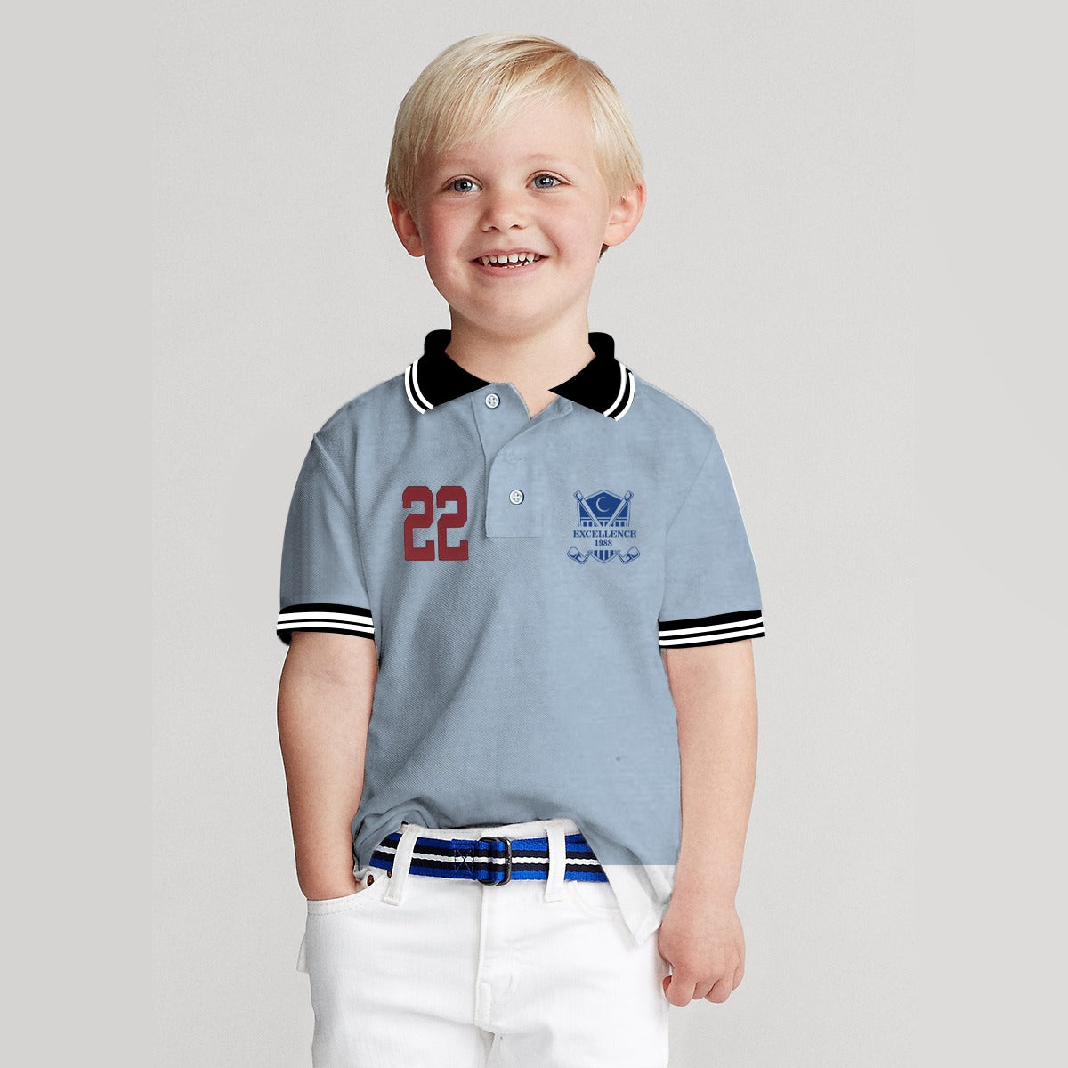 BOY'S TIPPING COLLAR ELITE POLO SHIRT