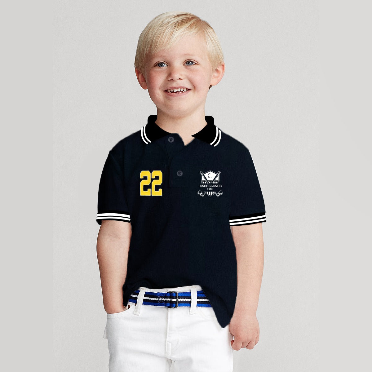 BOY'S TIPPING COLLAR ELITE POLO SHIRT