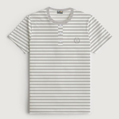 HG SIGNATURE YARN DYED HENLAY TEE SHIRT
