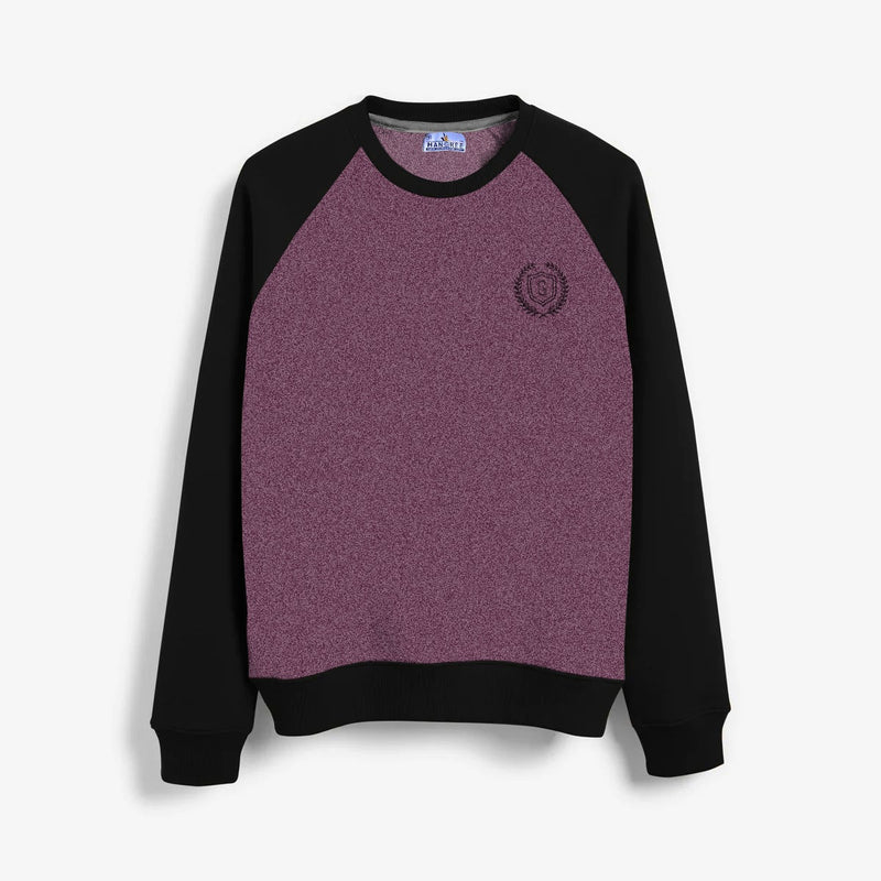HG Signature Raglan Fleece Sweat Shirt - Dirty Purple