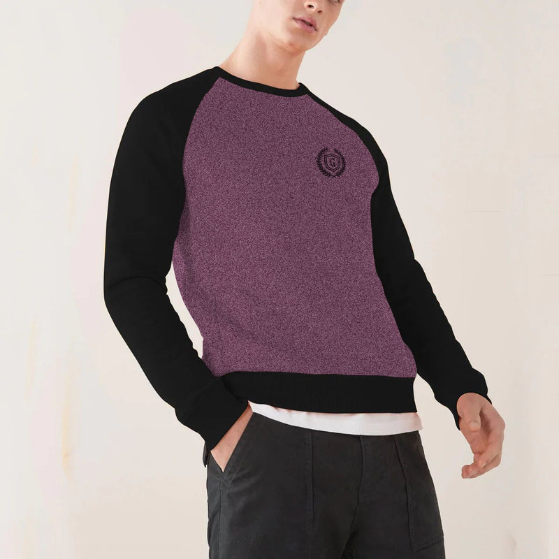 HG Signature Raglan Fleece Sweat Shirt - Dirty Purple