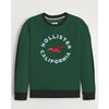 Men's "Hollister" Printed Fleece Sweat Shirt - Green