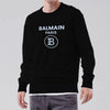 Black Balmain Printed Sweat Shirt