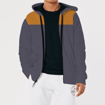 RR Elegant Contrast Panel Hoodie