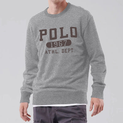 POLO PRINTED GRAY SWEAT SHIRT