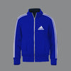 Royal Blue Mock Neck Fashion Fleece Zipper Jacket