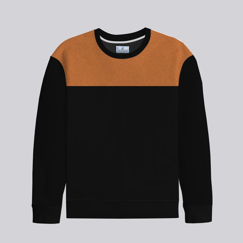 HG Combo Fleece Sweat Shirt - Brown Black