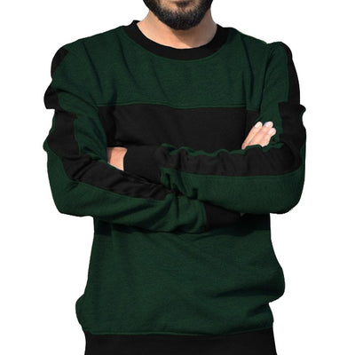 HG Bottle Green Contrast Fashion Sweat Shirt