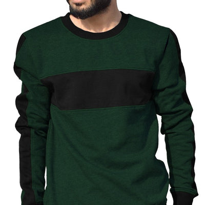 HG Bottle Green Contrast Fashion Sweat Shirt