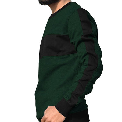 HG Bottle Green Contrast Fashion Sweat Shirt