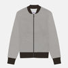 COZY FLEECE YARN DYED BOMBER ZIPPER JACKET