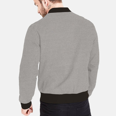 COZY FLEECE YARN DYED BOMBER ZIPPER JACKET