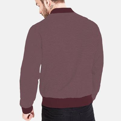 COZY FLEECE YARN DYED BOMBER ZIPPER JACKET