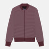 COZY FLEECE YARN DYED BOMBER ZIPPER JACKET