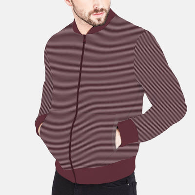 COZY FLEECE YARN DYED BOMBER ZIPPER JACKET