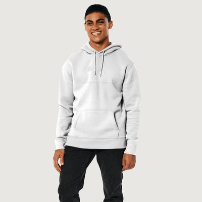BRANDED OFF WHITE FLEECE PULL OVER HOODIE