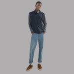 Contrast Full Sleeve Tee Shirt - Navy
