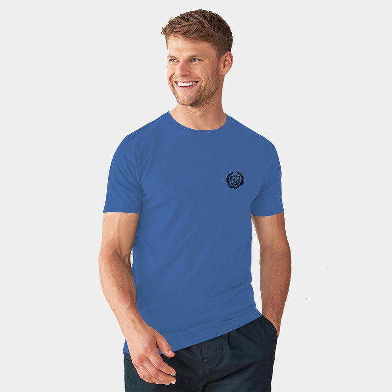 Men’s Signature Emb. Round Neck Tee Shirt - Blue