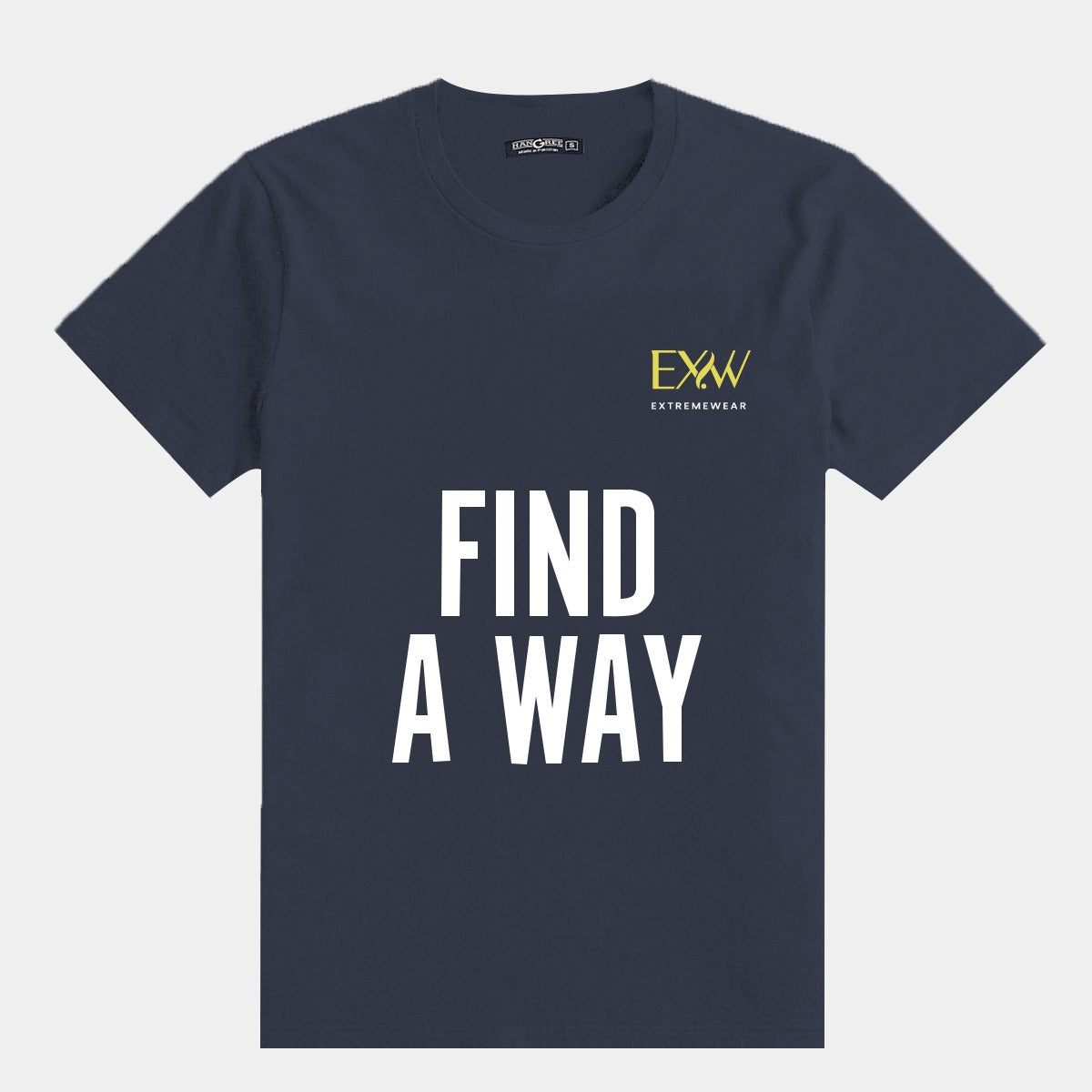 Charcoal "FIND A WAY" Printed Tee Shirt