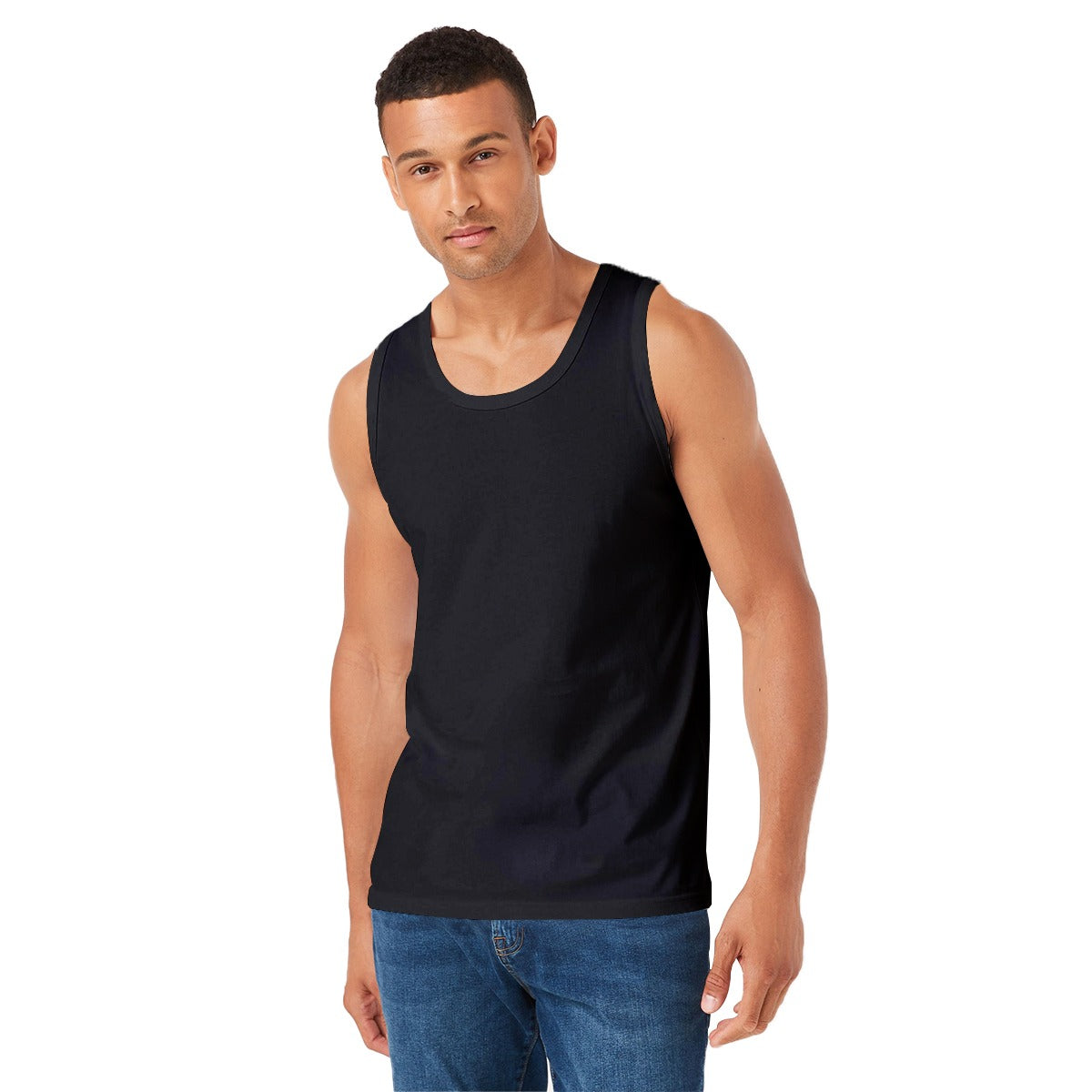 Pack Of 3 Black Cotton Vest