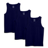 Pack Of 3 Navy Cotton Vest