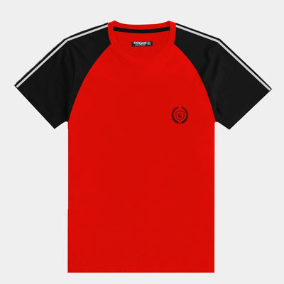 SIGNATURE EMBROIDERED RAGLAN FASHION TEE SHIRT