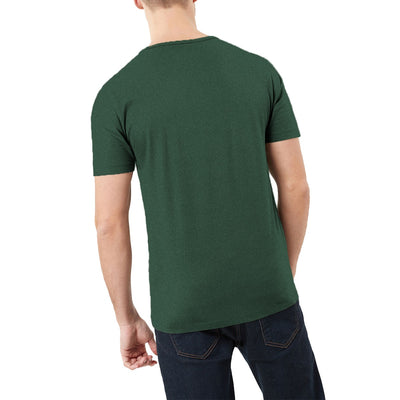 ROUND NECK "STAY ON TRACK" PRINTED TEE SHIRT