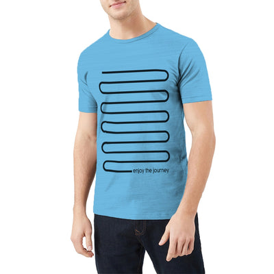 ROUND NECK "ENJOY THE JOURNEY" PRINTED TEE SHIRT
