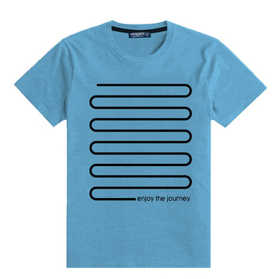 ROUND NECK "ENJOY THE JOURNEY" PRINTED TEE SHIRT