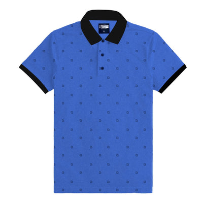 All Over Printed Unique Collar Polo Shirt