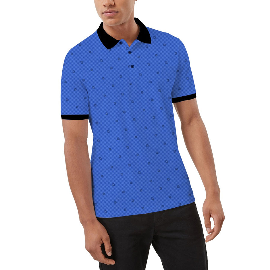 All Over Printed Unique Collar Polo Shirt