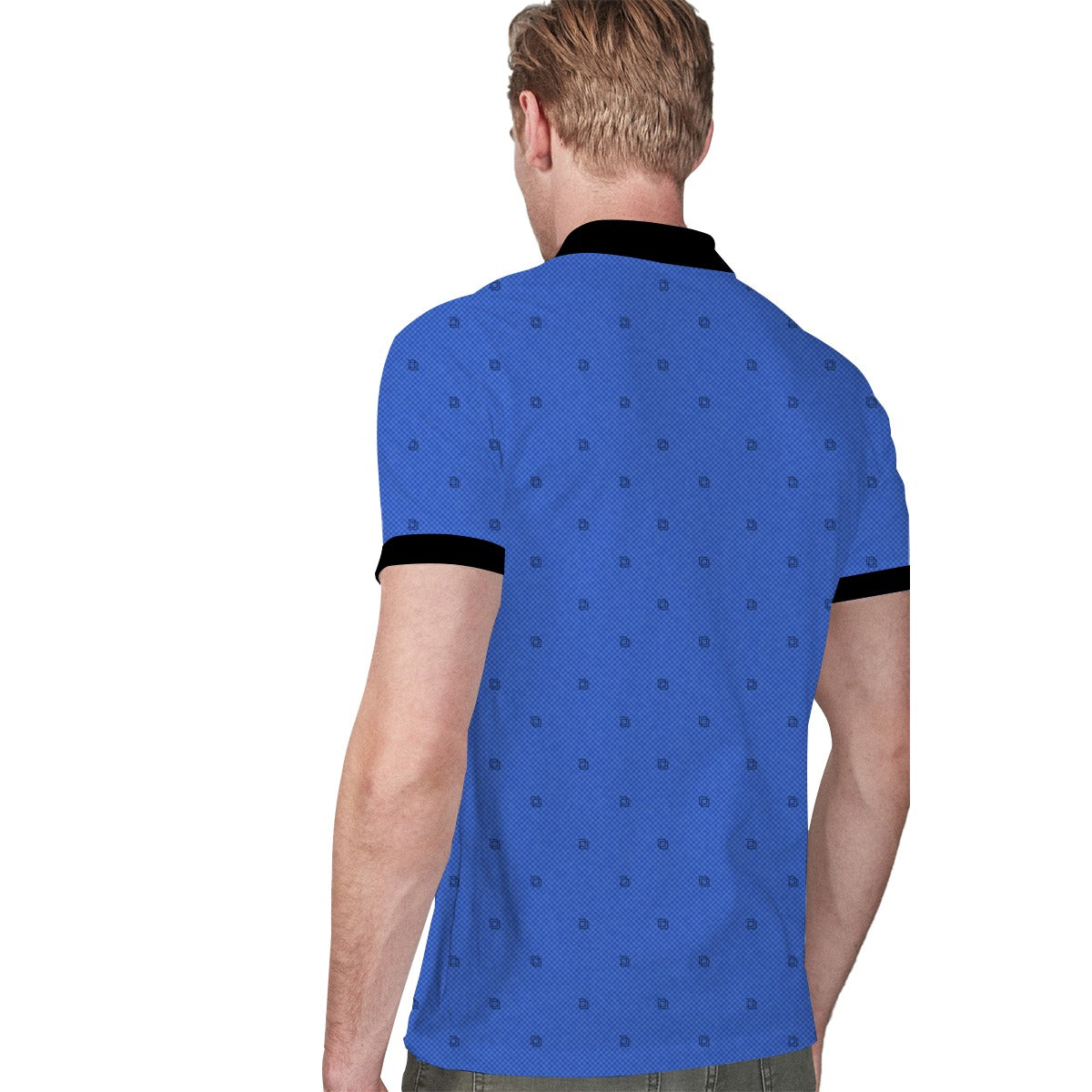 All Over Printed Unique Collar Polo Shirt