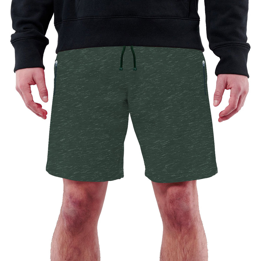 Textured Green Two Quarter Summer Shorts