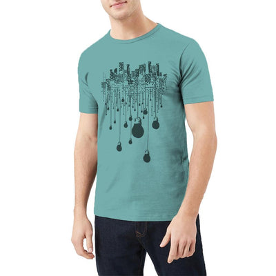 Exclusive Printed Sea Green Tee Shirt