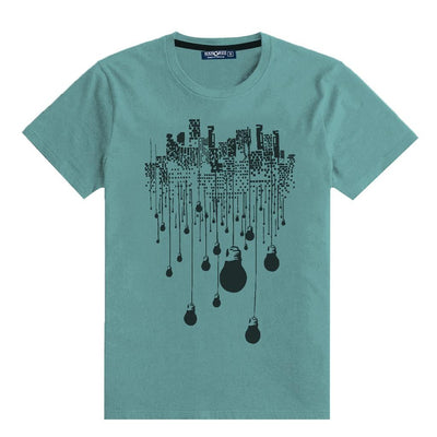Exclusive Printed Sea Green Tee Shirt